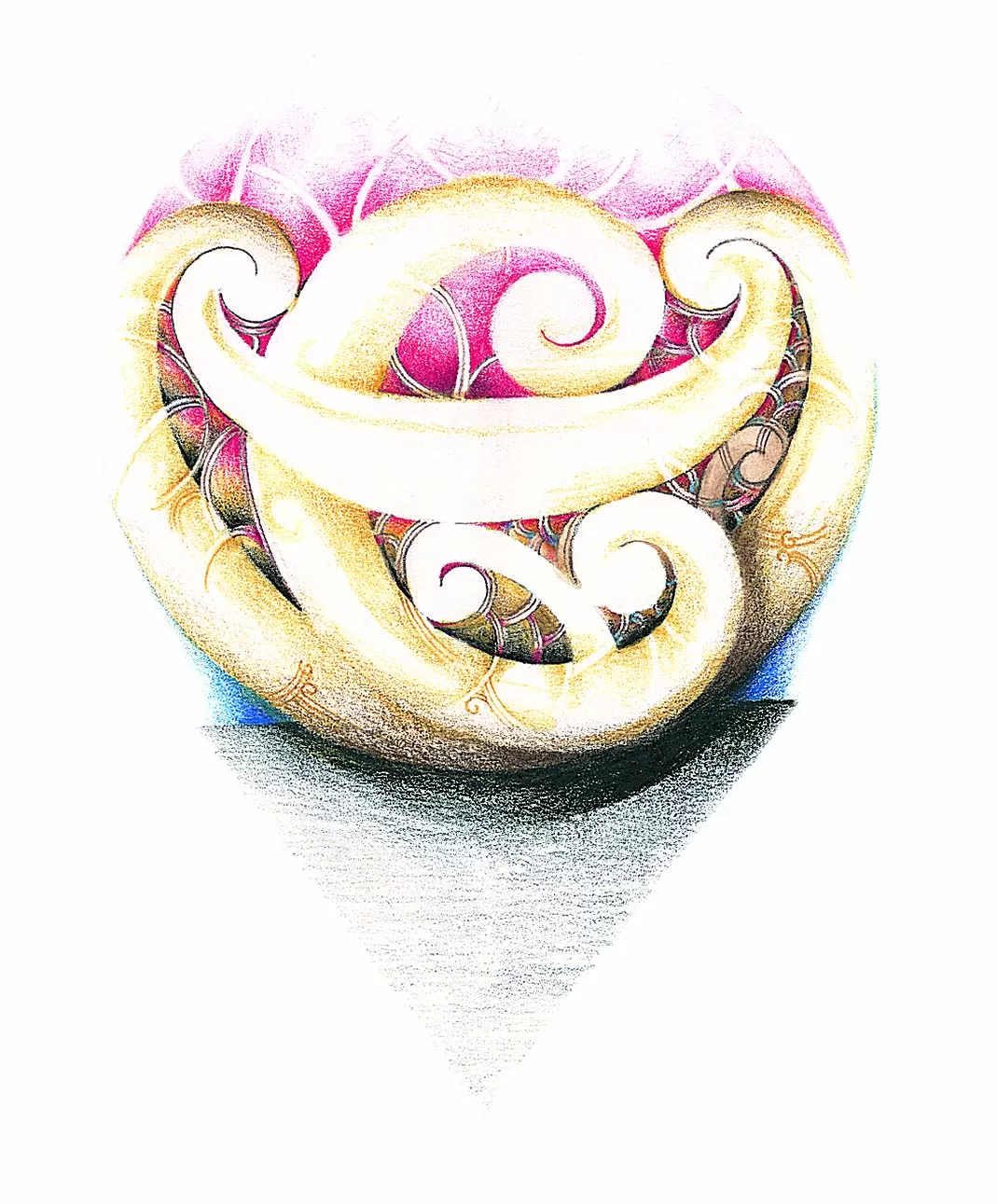 Pounamu vessel illustration